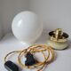 Onyx lamp and opaline wall lamps