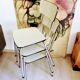 Trio of beige formica chairs