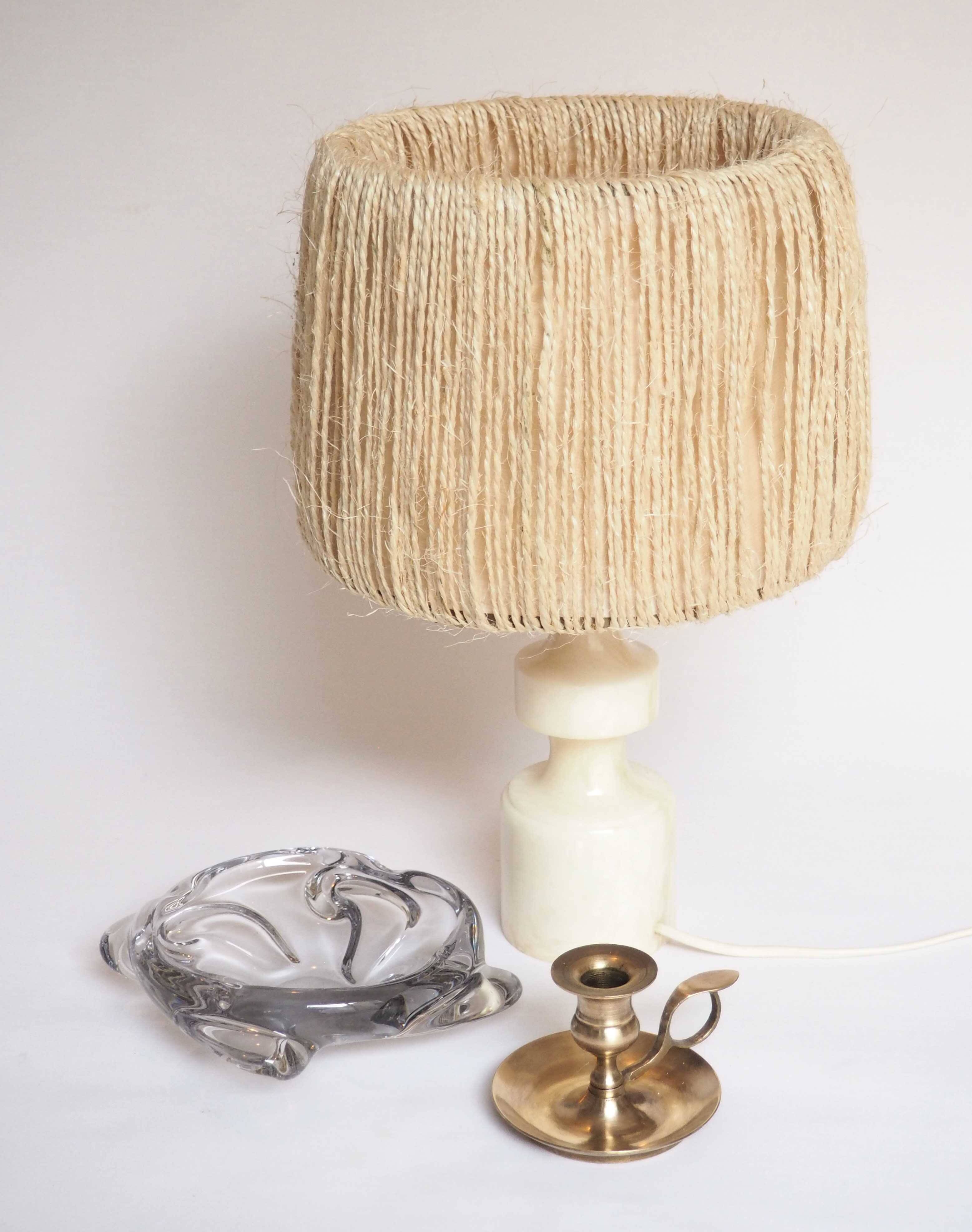 Brass candle holder with cup and handle