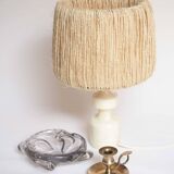 Brass candle holder with cup and handle