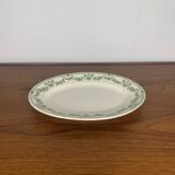 Oval dish, "Champagne" model, Badonviller, green, early 20th century