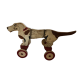 Jouet ancien chien articulé