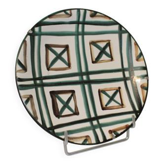 Geometric decoration plate by Robert Picault, Vallauris