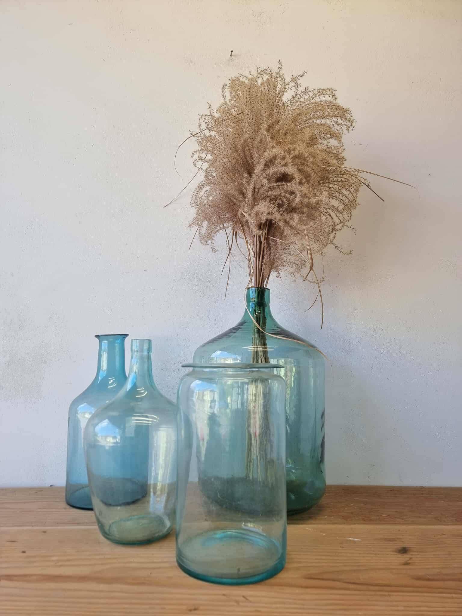 Vintage glass bottles and vases