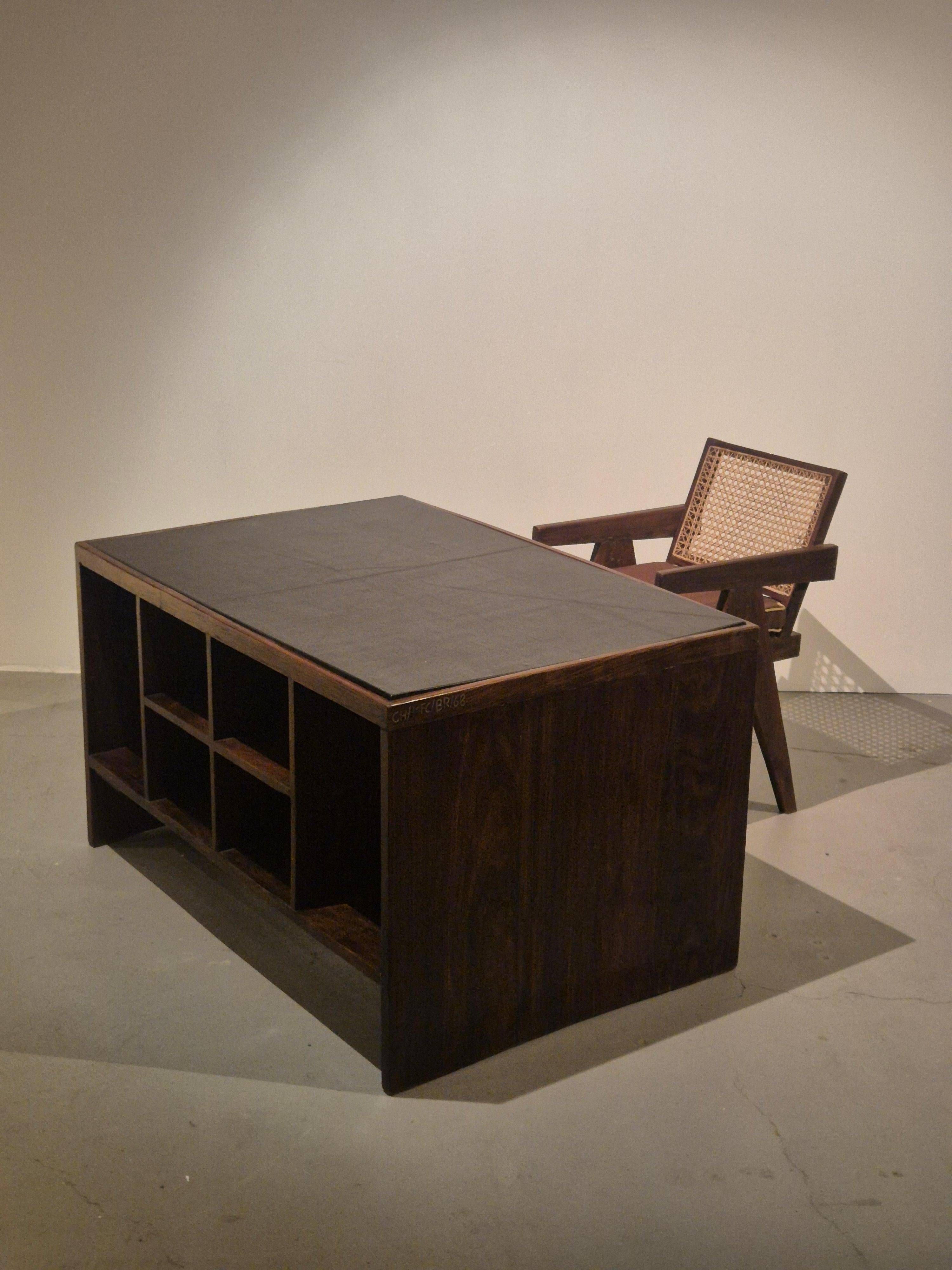 Pierre Jeanneret, original SI-28-B armchair in teak and caning, Mid-Century Modern