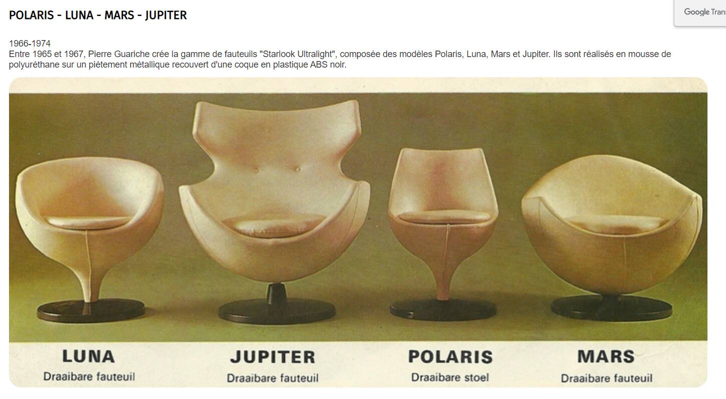 "Jupiter" swivel lounge chair by Pierre Guariche for Meurop