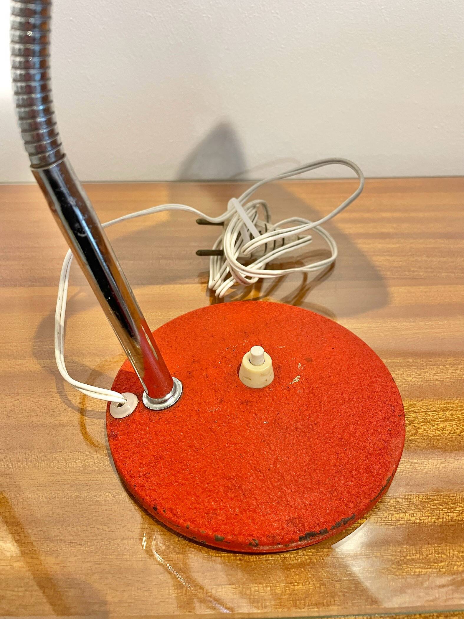Vintage grained metal desk lamp