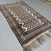 Vintage Persian Luri Gabbeh Rug 245x138 cm medium, shabby chic Red