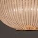Large striped glass ceiling lamp in brass, Limburg, Germany, 1970s.