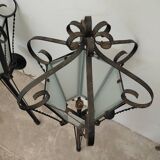 Pair of wrought iron wall sconces, 1950