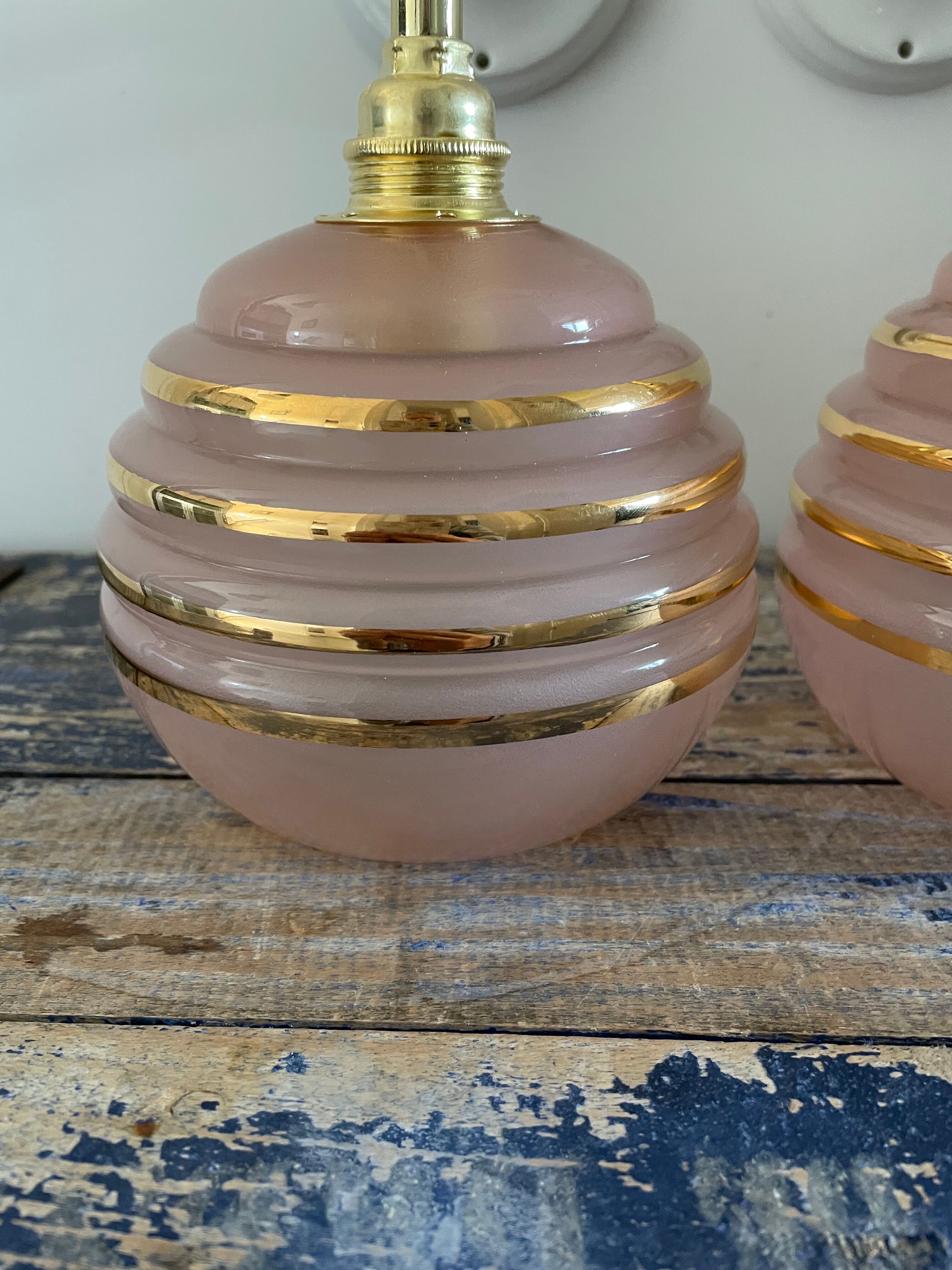 Pair of Art Deco wall lights