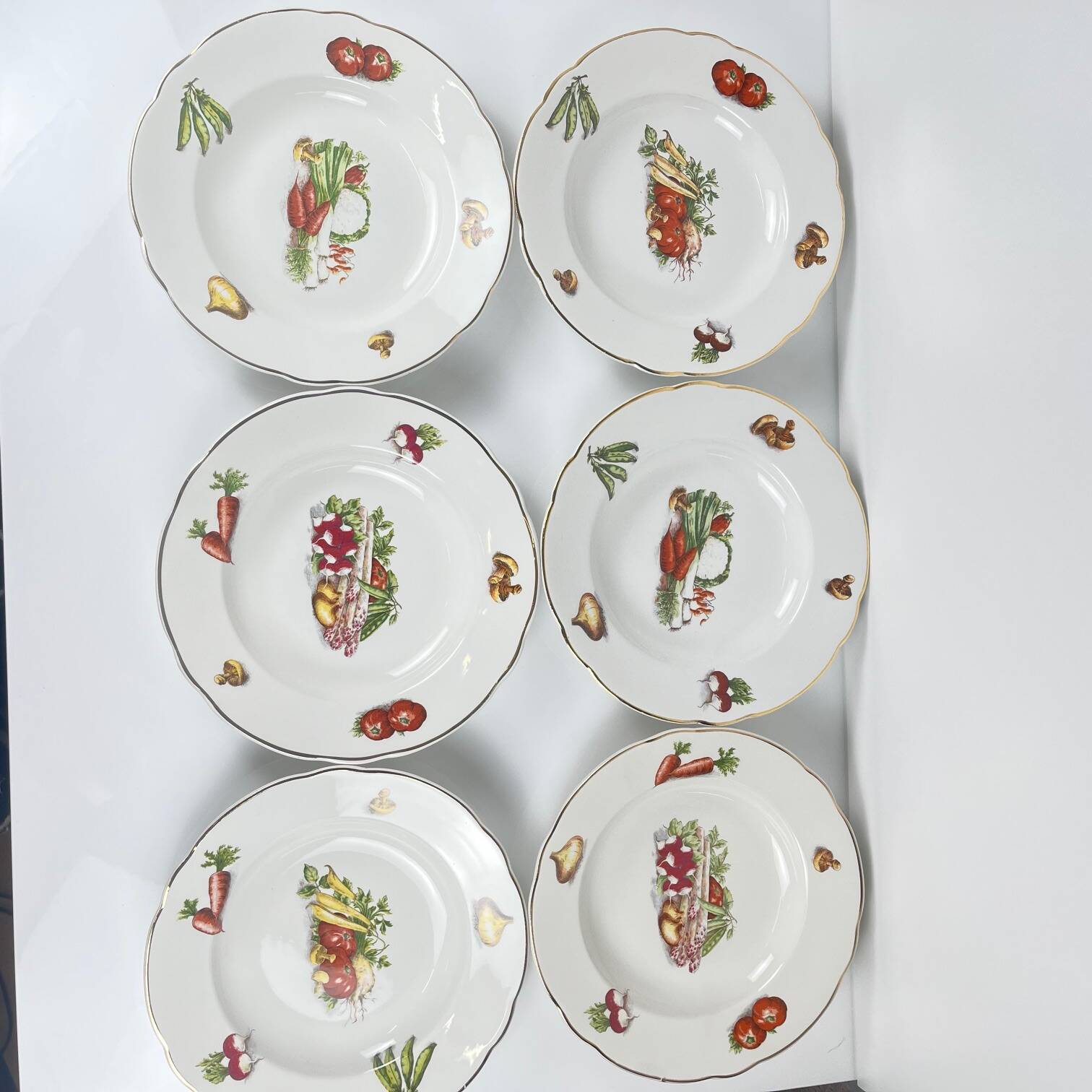 Service for 6 people KG Lunéville "Le Potager", 1950/70