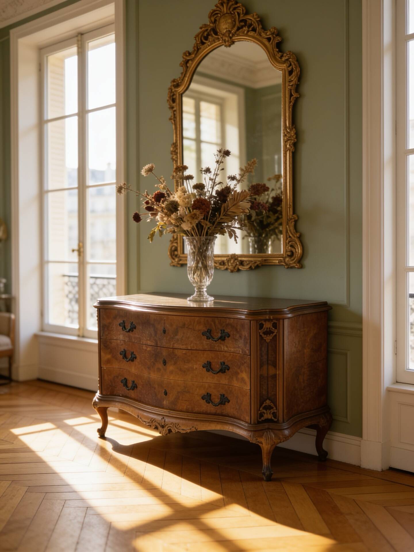 Elegant Italian Louis XV style commode, circa 1940.