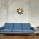 Canapé scandinave modèle Jupiter 218 en teck tissus d'origine vintage