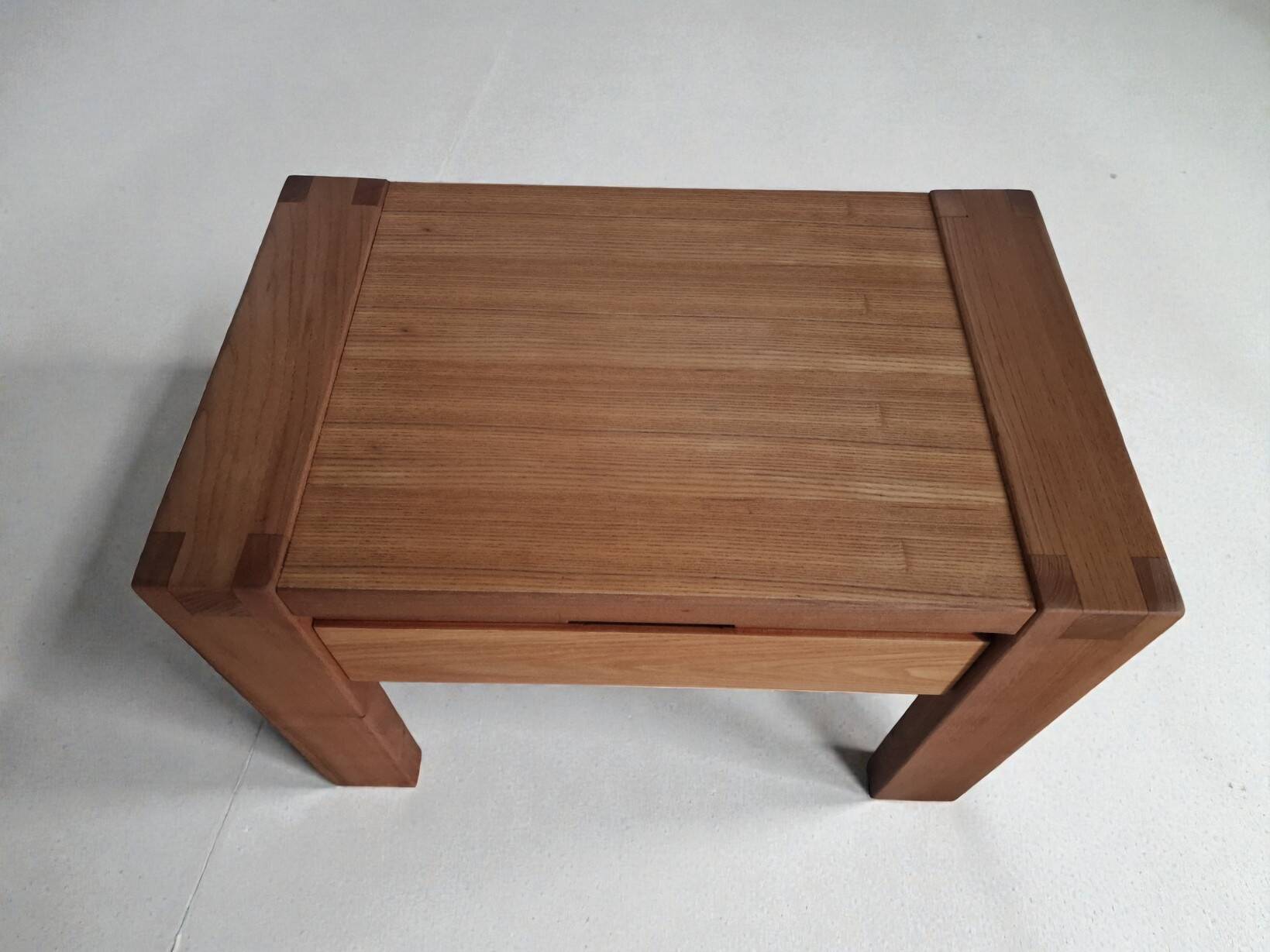 Monopoly-style elm bedside table regain