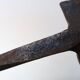 Imposing brutalist wrought iron candlestick "spear", signed, 1950s.