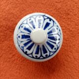 Small vintage blue ceramic box