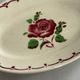 Oval Ravier Badonviller in vintage earthenware, vintage pink red dish.