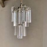Lustre cristal italien vintage Venini trilobo