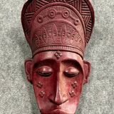 Masque tutsi en plâtre des années 1950 signé Gorza (A)