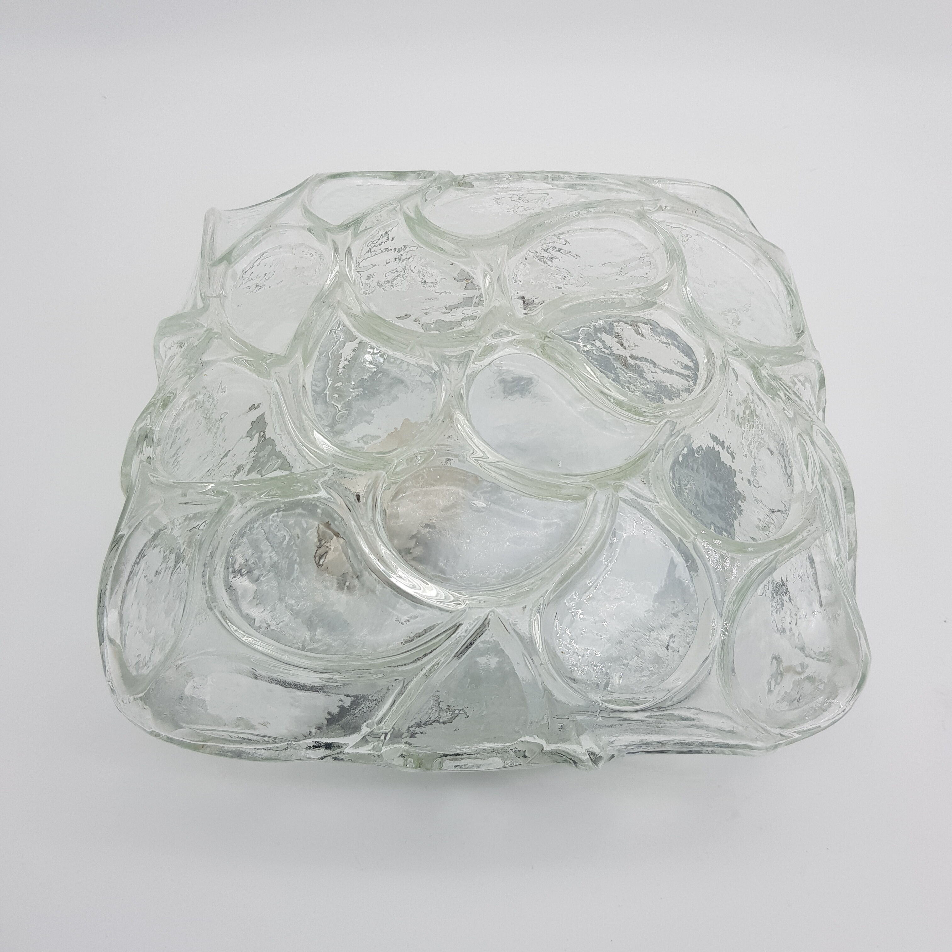 Square molded glass globe ceiling