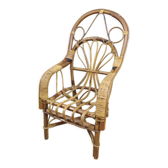 Rattan children's armchair