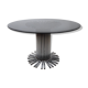 Table des années 70, acier et cristal,