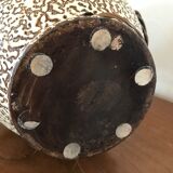 Ceramic table lamp fat lava circa 1950