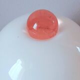 Mushroom lamp in Murano opaline, 1970