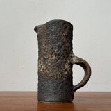 Brutalist Carafe Vase West German in Fat Lava Ceramic from the 1960s by Jopeko