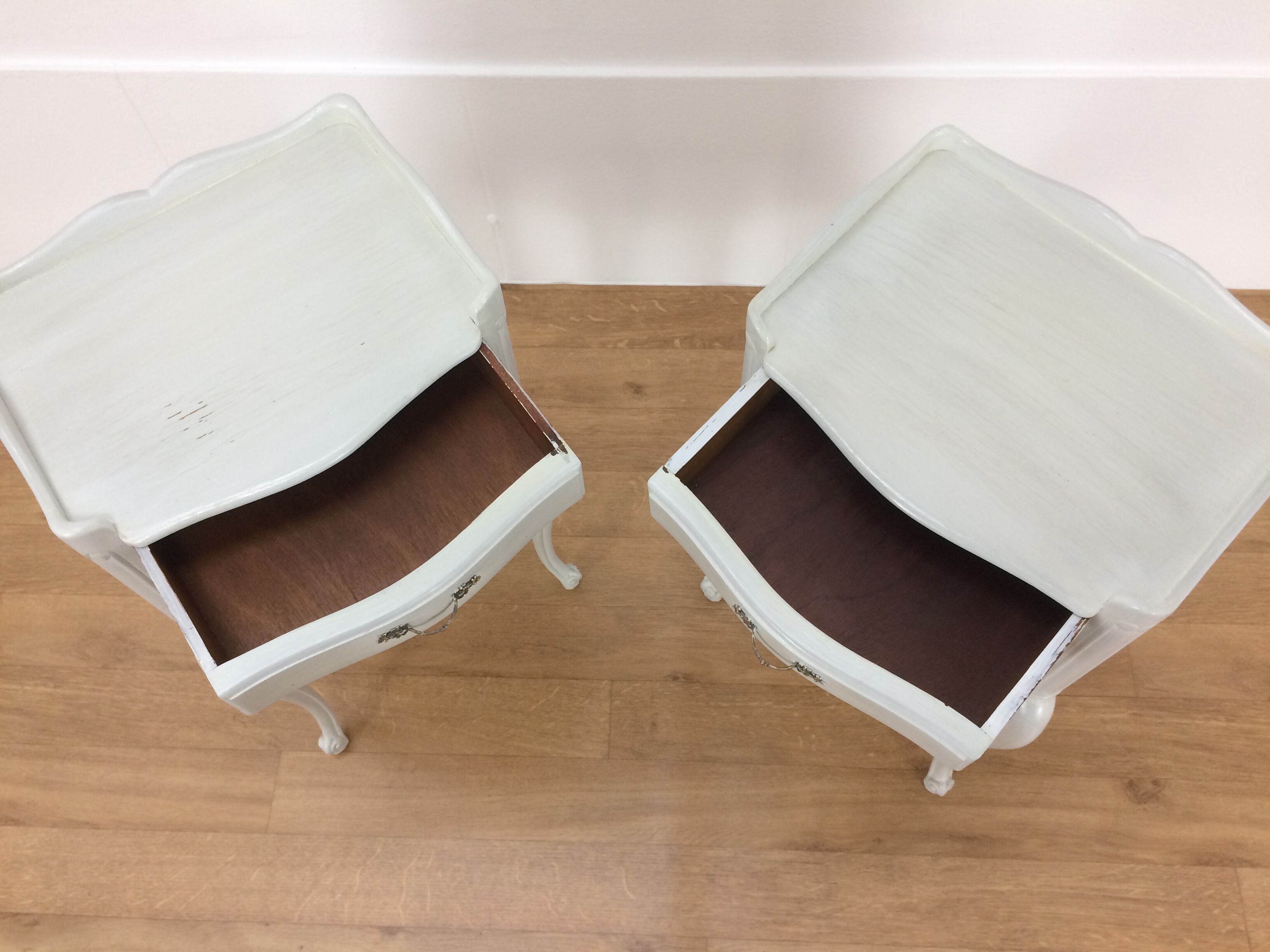 Louis XV-style bedside pair