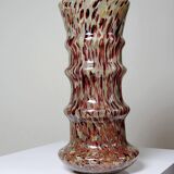 Speckled glass vase with aventurine and copper inclusions in the Art Deco Legras style