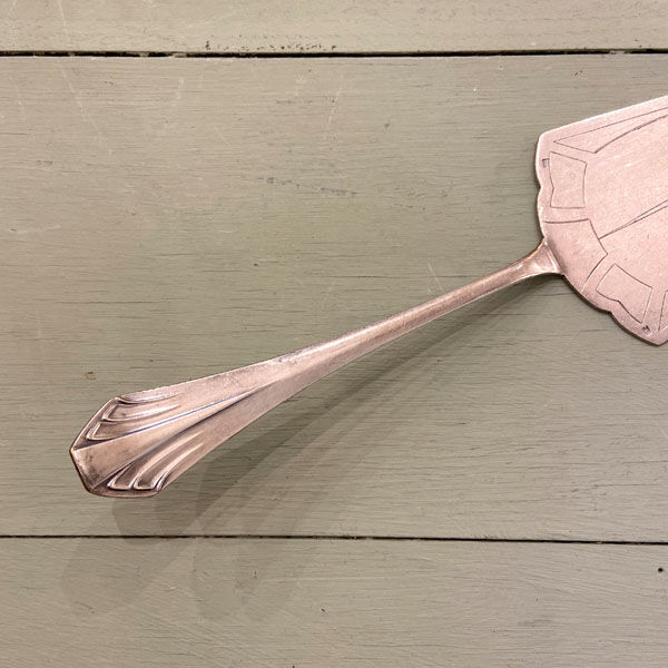 Art deco cake shovel, silver metal