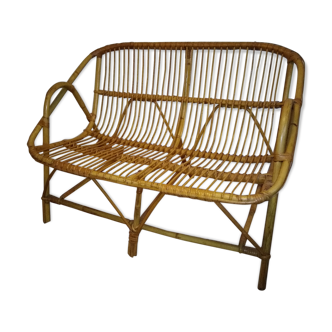 Banquette en rotin scandinave