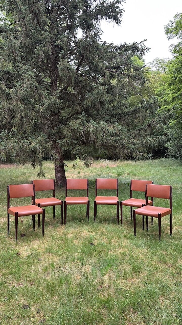 6 chaises vintage scandinaves