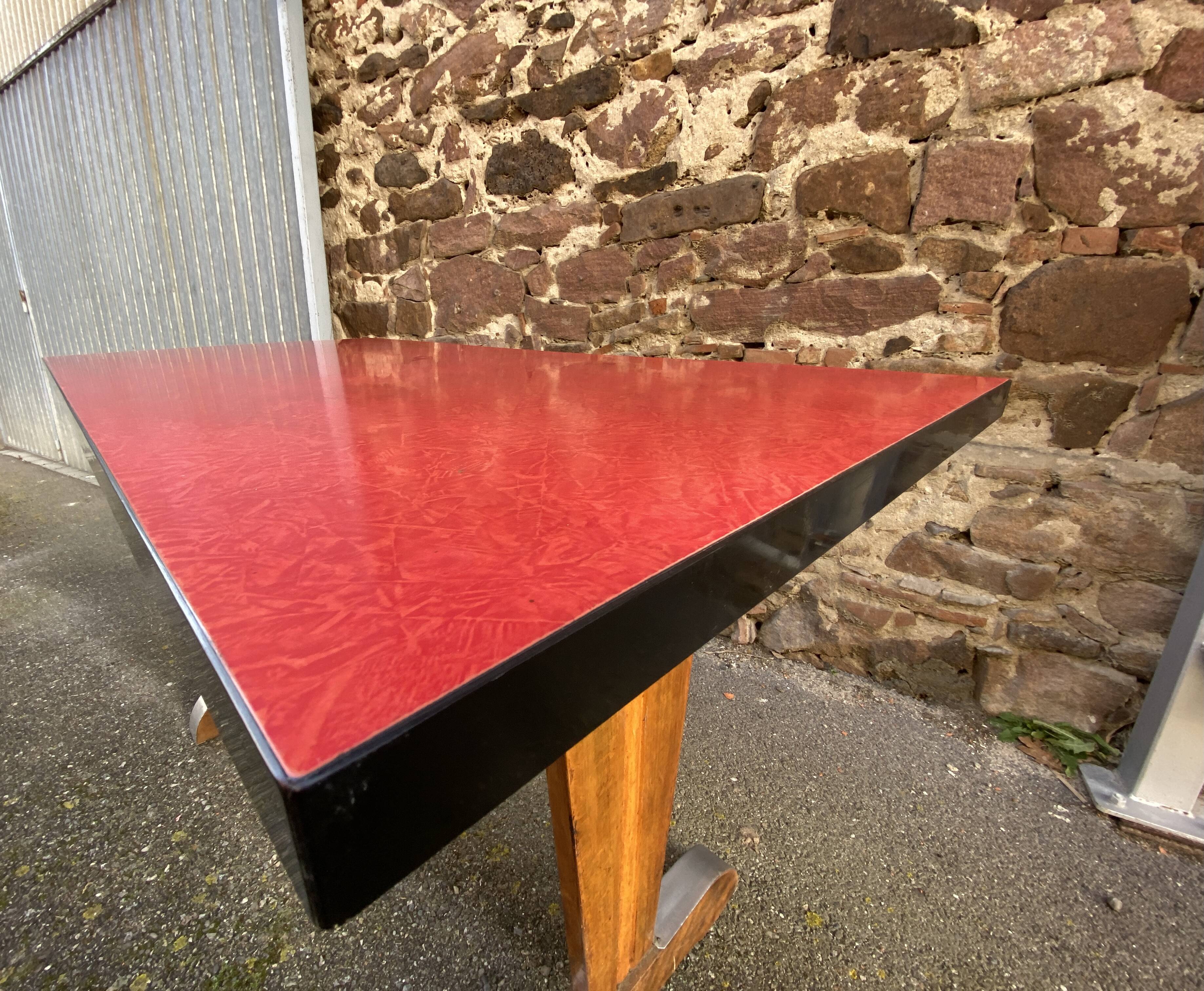 Art deco bistro coffee table covered in formica 1950