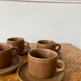 Set of 4 stoneware coffee cups