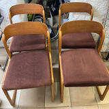4 Baumann sleigh chairs