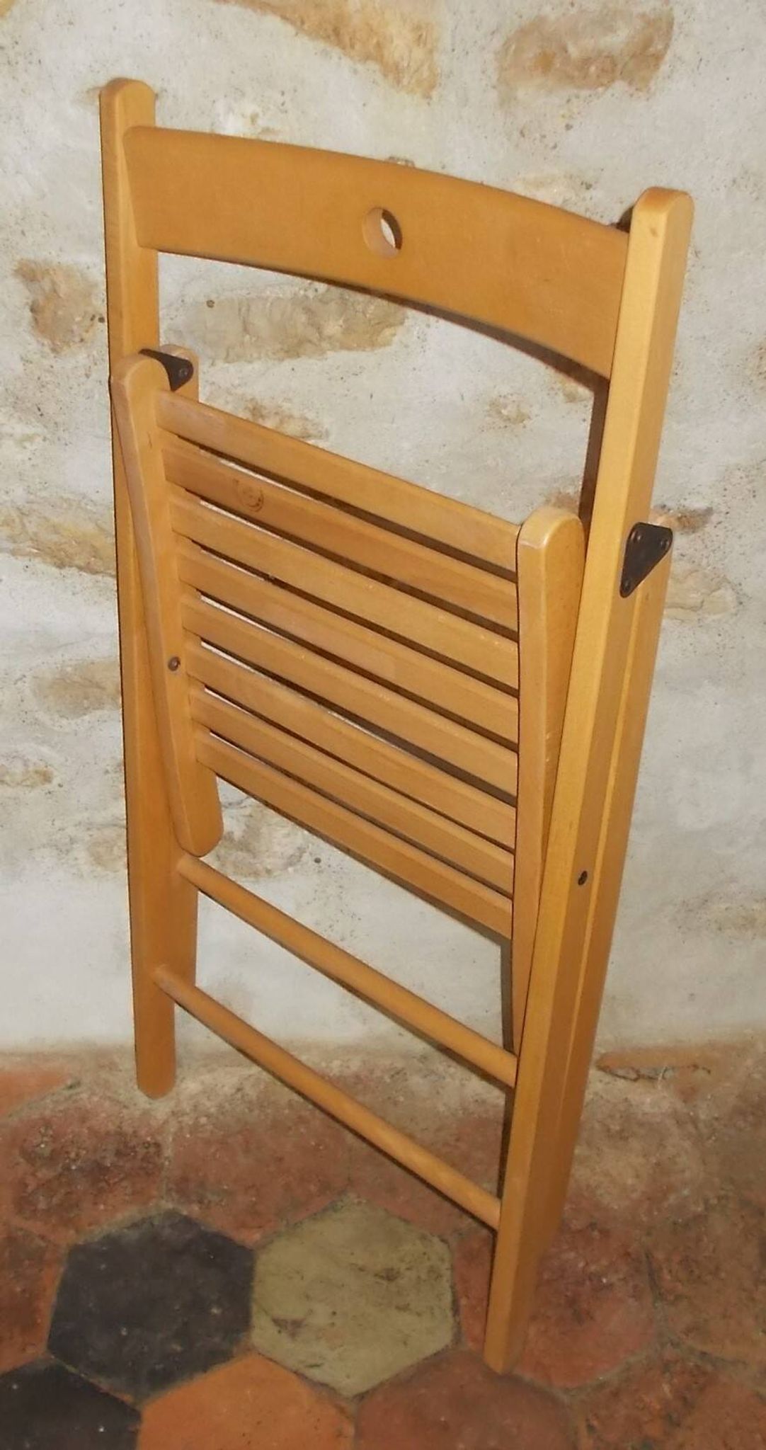Vintage wooden folding chair