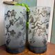 Cylindrical glass paste vase “cherry blossom”