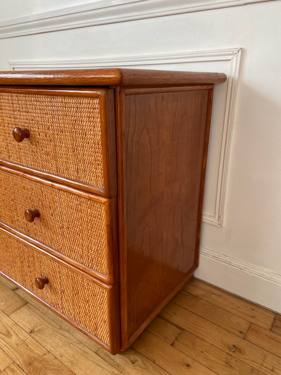 Rattan chest of drawers