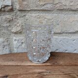 Antique crystal glass goblet signed Baccarat model Diamonds Pierreries H
