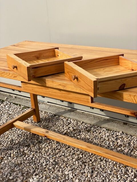 Table de ferme bois massif 160 cm
