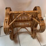 Low bamboo armchairs