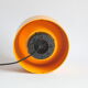 Applique murale en verre opalin vintage et en plastique oranje, années 1970