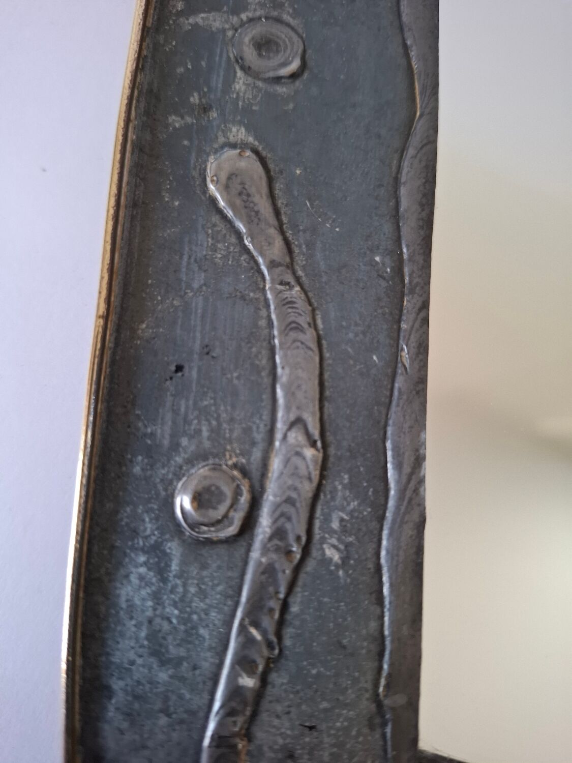 Vintage brutalist mirror