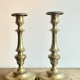 Pair of brass candlesticks