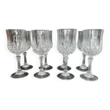 8 Arques crystal wine glasses