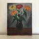 Tableau ancien bouquet de marguerites