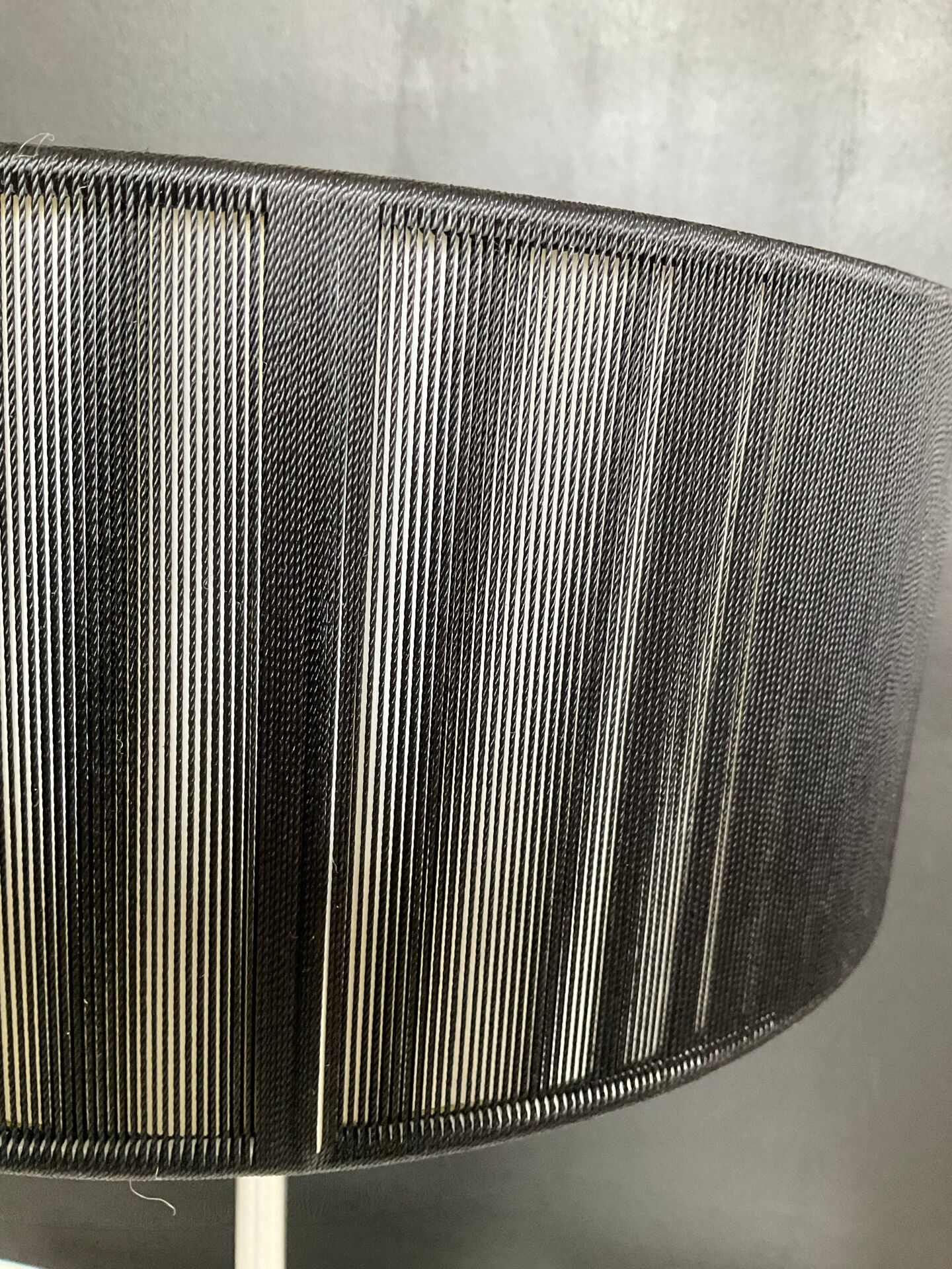 Brushed aluminium and glass design lamp